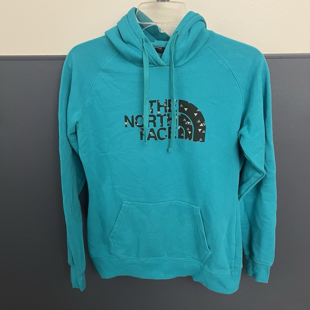 The North Face Women's size small Pullover Hoodie Logo teal green‎